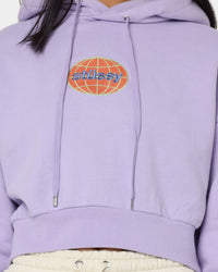 Stussy Women's Globe Hoodie Lavender