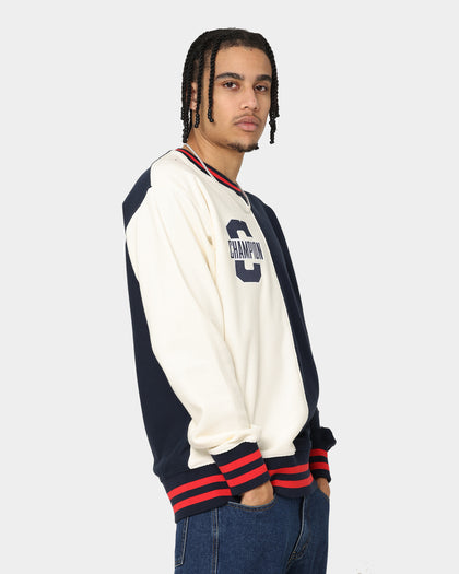 Champion Collegiate Heritage Split Crewneck Navy