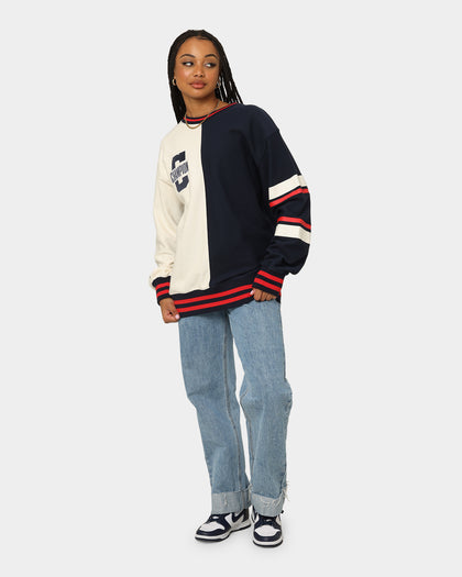 Champion Collegiate Heritage Split Crewneck Navy