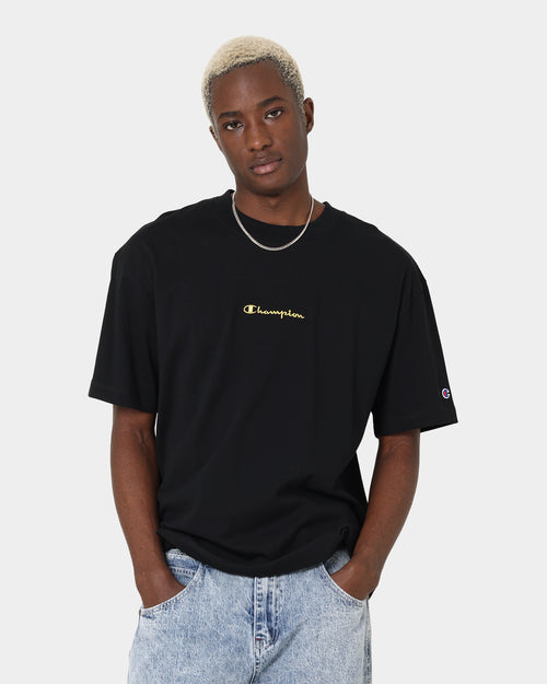 Champion Heritage New Script T-Shirt Black/Gold