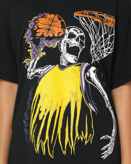 Goat Crew Playoff Skeleton T-Shirt Black/Yellow