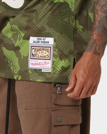 Mitchell & Ness Allen Iverson Philadelphia Sixers '96-'97 Camo Swingman Jersey Green Camo