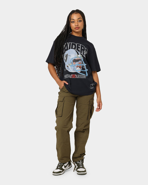 Mitchell & Ness Las Vegas Raiders Helmet Vintage T-Shirt Faded Black