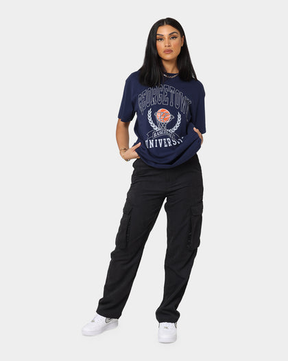 National Collegiate Athletic Association Women's Georgetown University Basketball Crest T-Shirt Navy