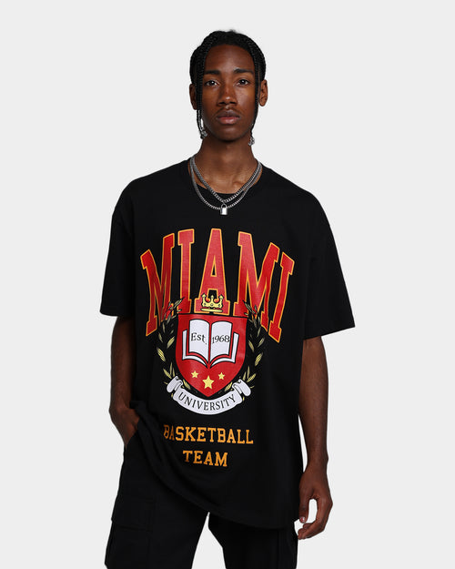 Goat Crew University Of Miami Basketball T-Shirt Black