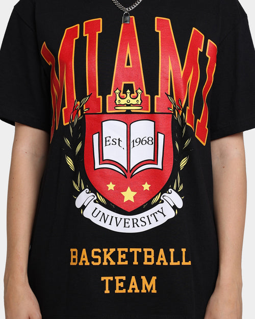 Goat Crew University Of Miami Basketball T-Shirt Black