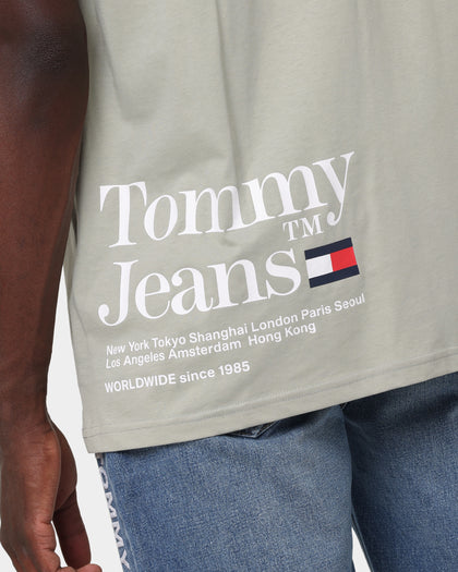 Tommy Jeans TJM Tommy Text T-Shirt Faded Willow