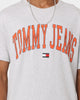 Tommy Jeans TJM Classic Collegiate T-Shirt Silver Grey Heather