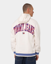 Tommy Jeans TJM Relaxed Collegiate Hoodie Ancient White