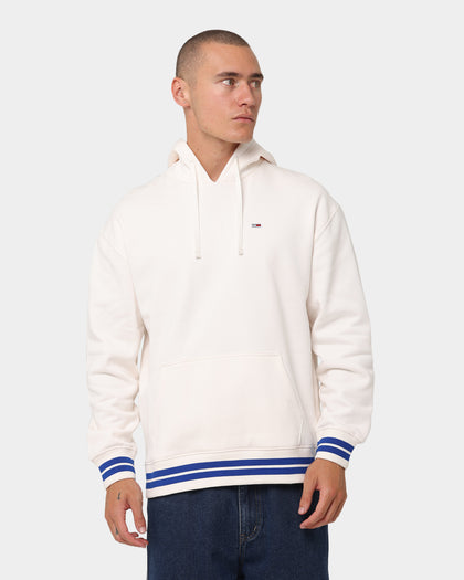 Tommy Jeans TJM Relaxed Collegiate Hoodie Ancient White