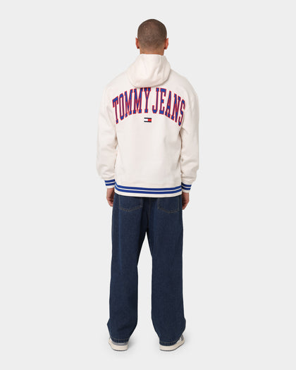 Tommy Jeans TJM Relaxed Collegiate Hoodie Ancient White
