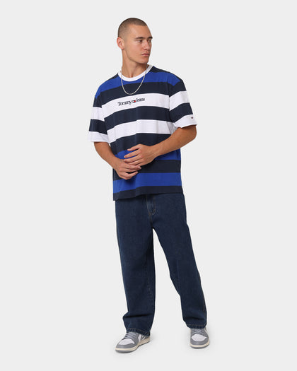 Tommy Jeans TJM Skater Serif Stripe T-Shirt Twilight Navy