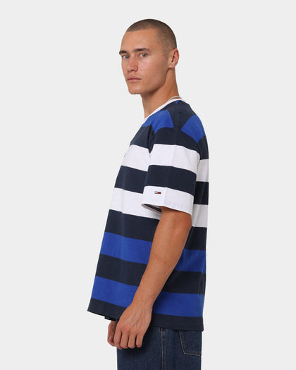 Tommy Jeans TJM Skater Serif Stripe T-Shirt Twilight Navy