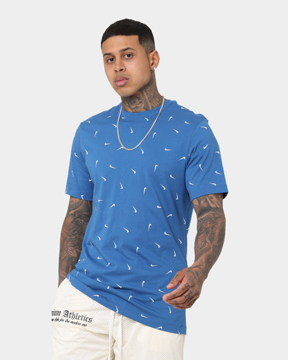 Nike Nike Sportswear Club All-Over Print T-Shirt Dark Marina Blue