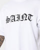 Saint Morta Gothic Rhinestone Boxy T-Shirt White