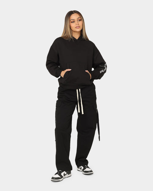 Calvin Klein Women's Gradient Monologo Hoodie Ck Black