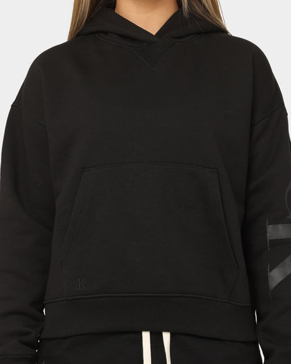 Calvin Klein Women's Gradient Monologo Hoodie Ck Black