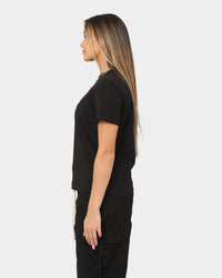 Calvin Klein Women's Shrunken Institutional T-Shirt Ck Black