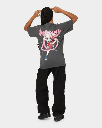 Goat Crew X Naruto Sakura CLR T-Shirt Charcoal