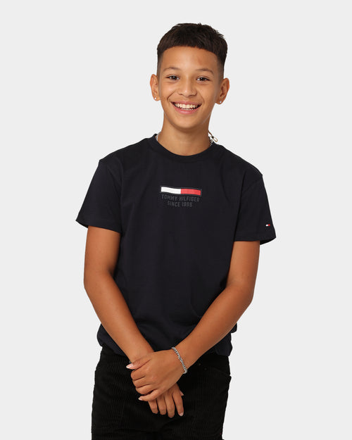 Tommy Hilfiger Kids' Flag Logo Short Sleeve T-Shirt Desert Sky