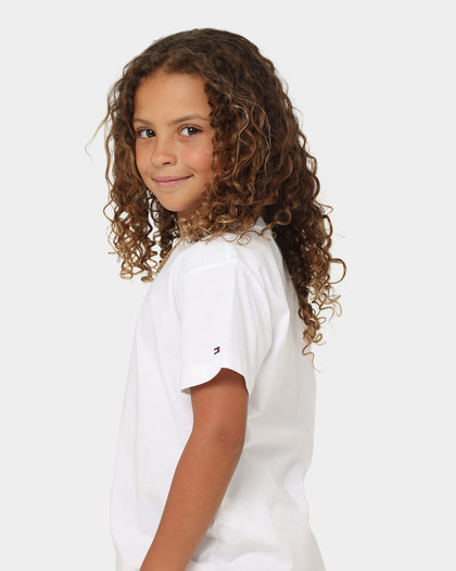 Tommy Hilfiger Kids' Flag Logo Short Sleeve T-Shirt White