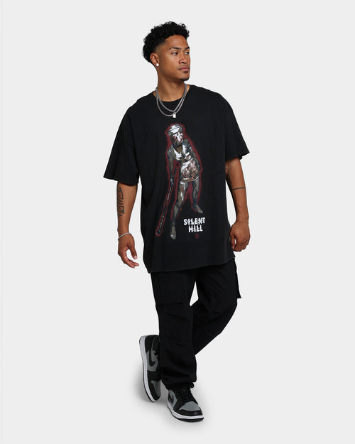 Rats Get Fat X Silent Hill Bubble Head Nurse Vintage T-Shirt Black Wash