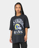 Majestic Athletic Los Angeles Rams Helmet Arch T-Shirt Faded Black