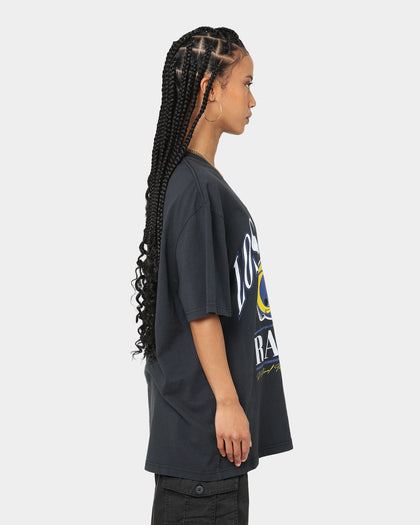 Majestic Athletic Los Angeles Rams Helmet Arch T-Shirt Faded Black