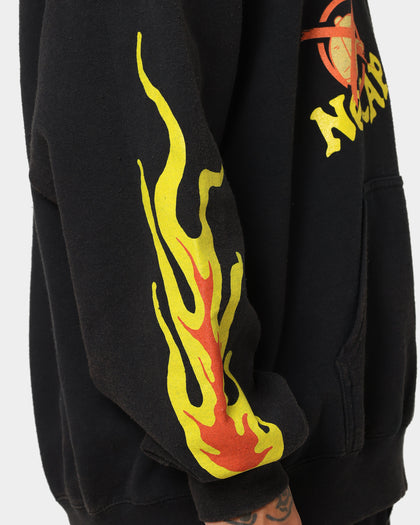 Goat Crew All Over No Cap Vintage Hoodie Black Wash