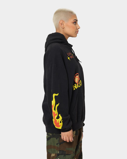 Goat Crew All Over No Cap Vintage Hoodie Black Wash