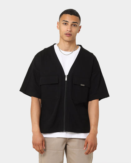 Carré Home Base Zip Up T-Shirt Black