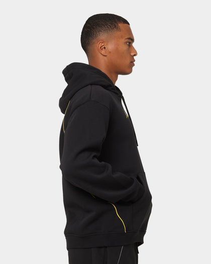 Jordan X Paris Saint-Germain Fleece Pullover Hoodie Black/Tour Yellow