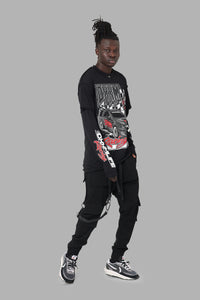 DXXMLife L-5 B Motor Sport Long Sleeve T-Shirt Black