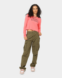 Crooks & Castles Women's Cross Out Long Sleeve T-Shirt Punch