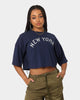 Majestic Athletic Women's Cooperstown Crop T-Shirt True Navy