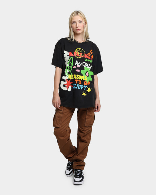 Goat Crew Reasons To Be Happy Vintage T-Shirt Black Wash