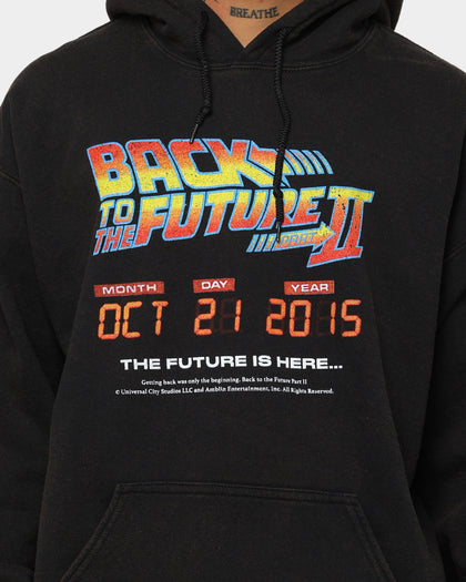 American Thrift X Back To The Future Back To The Future 2 Vintage Hoodie Washed Black