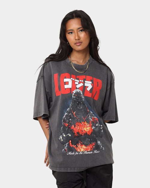 Loiter X Godzilla Godzilla Vintage T-Shirt Charcoal