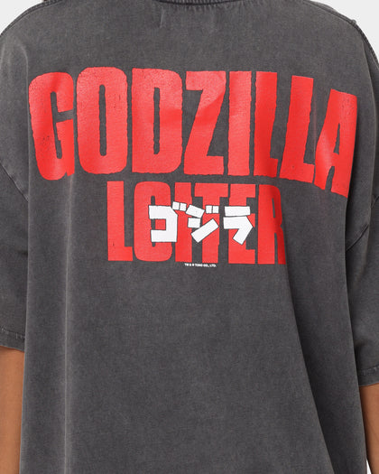Loiter X Godzilla Godzilla Vintage T-Shirt Charcoal