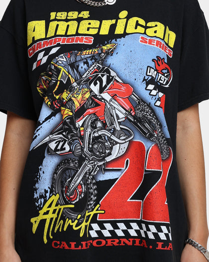American Thrift Dirt Bike T-Shirt Off Black