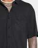 XXIII Robert Slub Knit Polo Shirt Black