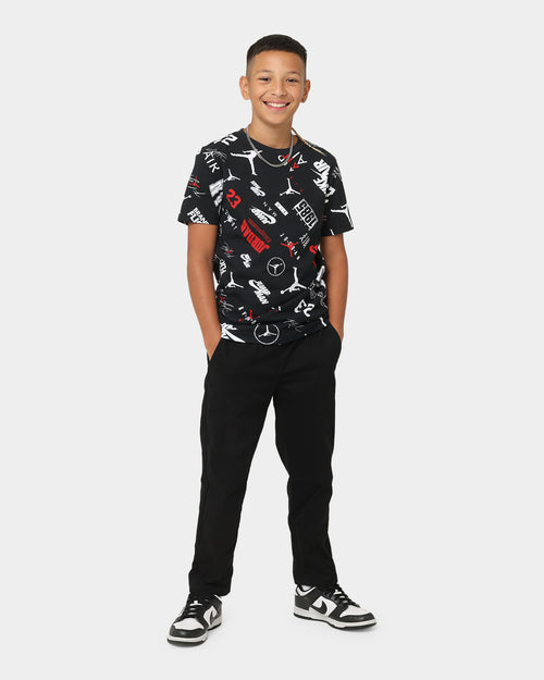 Jordan Kids' Level Up All Over Print Graphic T-Shirt Black