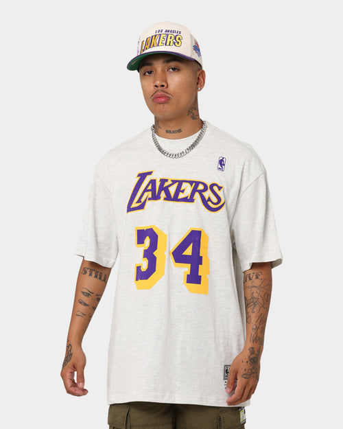 Mitchell & Ness Los Angeles Lakers Shaquille O'Neal #34 N&N T-Shirt White Marle