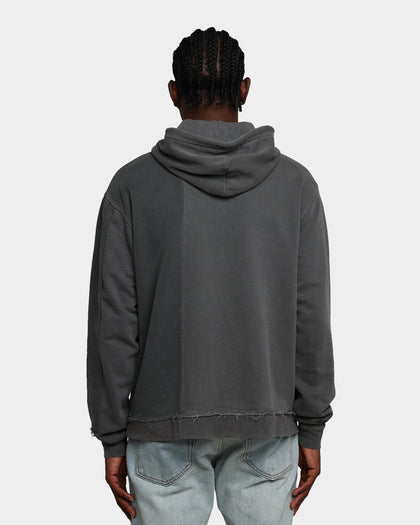 MNML Panelled Vintage Hoodie Black