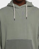 MNML Panelled Vintage Hoodie Olive