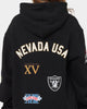 Majestic Athletic Las Vegas Raiders Puff Print Patch Hoodie Faded Black