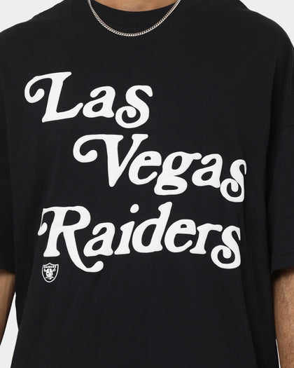 Majestic Athletic Las Vegas Raiders Puff Print Patch Oversized T-Shirt Faded Black