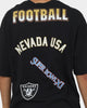 Majestic Athletic Las Vegas Raiders Puff Print Patch Oversized T-Shirt Faded Black