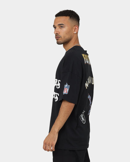 Majestic Athletic Las Vegas Raiders Puff Print Patch Oversized T-Shirt Faded Black