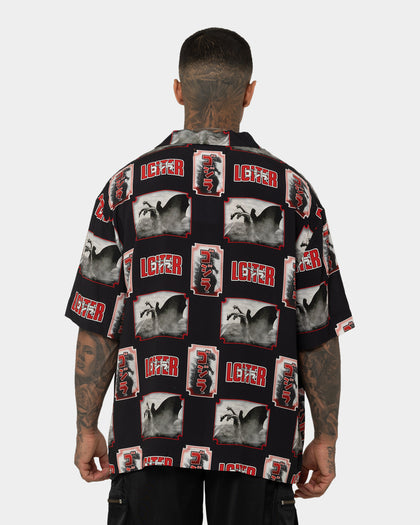 Loiter X Godzilla Godzilla Button Up Shirt Black